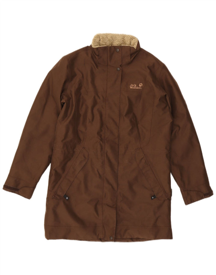 Casaco corta-vento feminino Sherpa Jack Wolfskin Reino Unido 12/14 marrom médio