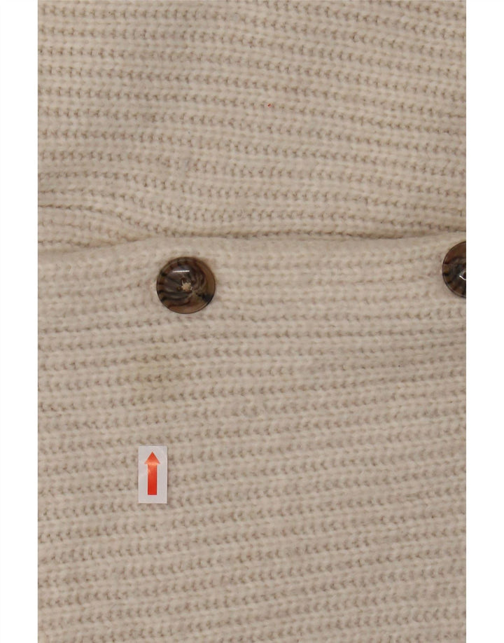 Suéter cardigã feminino FAT FACE cropped grande Reino Unido 10 pequeno nylon branco