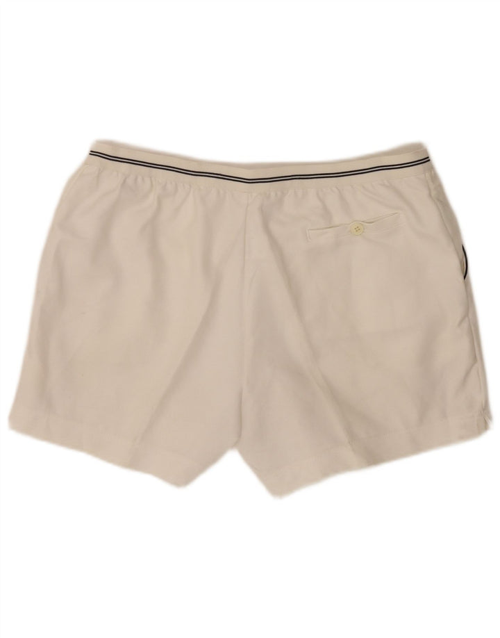 Campagnolo Mens Chino Shorts W32 Médio Poliéster Branco