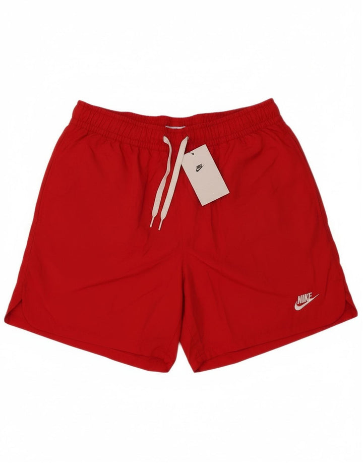 Shorts de natação masculino Nike pequeno poliéster vermelho