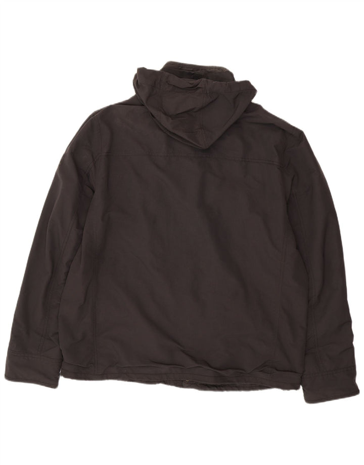 Jaqueta utilitária masculina com capuz FAT FACE UK 42 XL cinza nylon