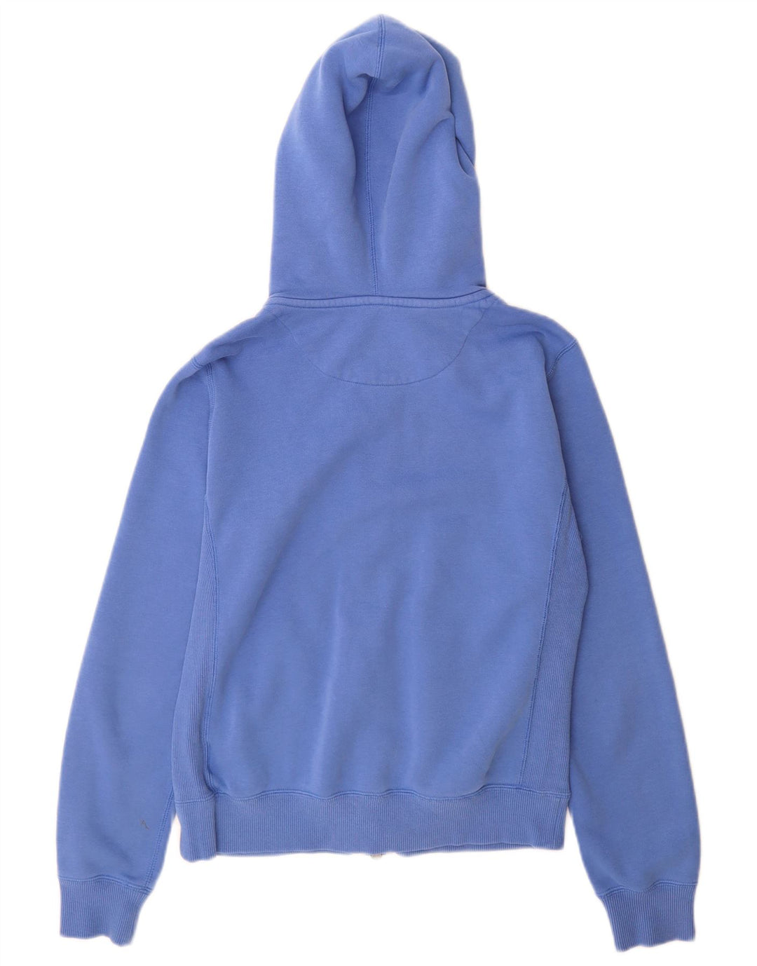 Suéter Nike feminino com capuz e zíper UK 12 algodão azul médio