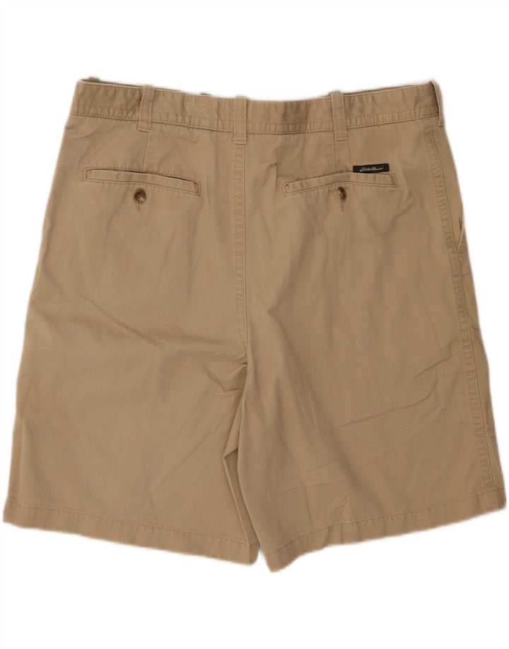 EDDIE BAUER Mens Chino Shorts W38 XL Algodão Bege