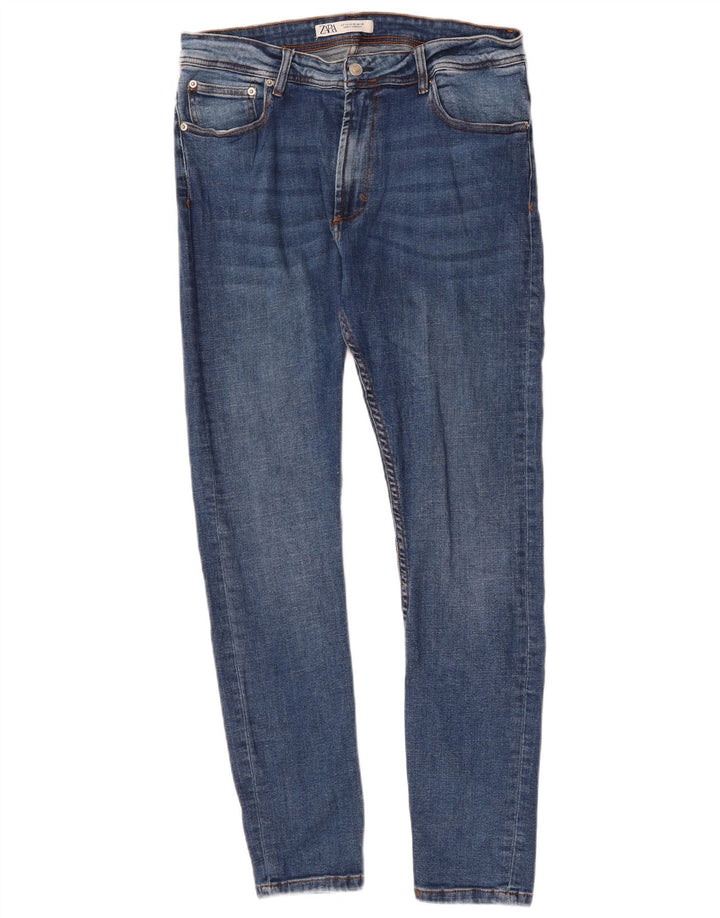 ZARA Mens Slim Jeans EU 46 XL W36 L30 Azul