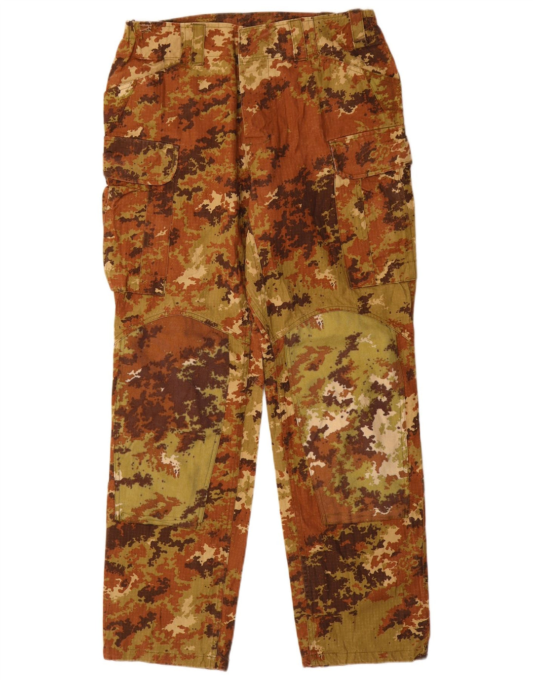 Calça cargo masculina VINTAGE reta IT 50 grande W32 L31 camuflagem bege