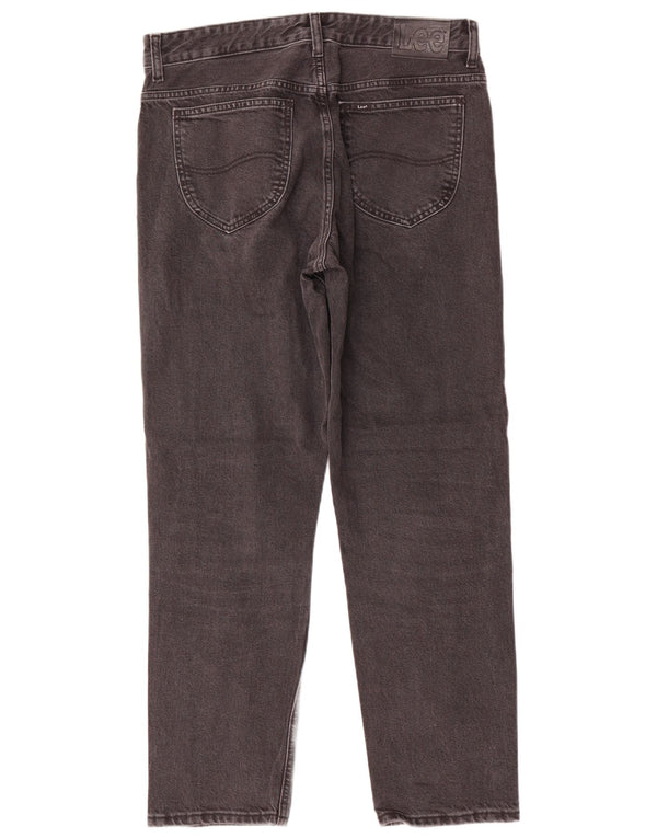 Lee Mens Rider Straight Jeans W31 L31 Cinza Algodão