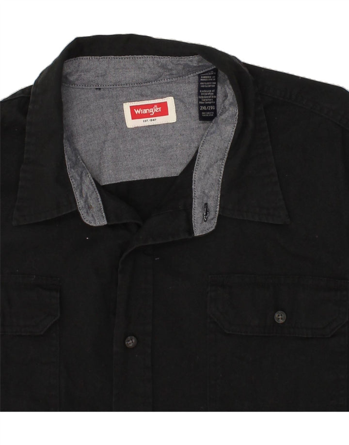 Camisa masculina WRANGLER 2XL algodão preto