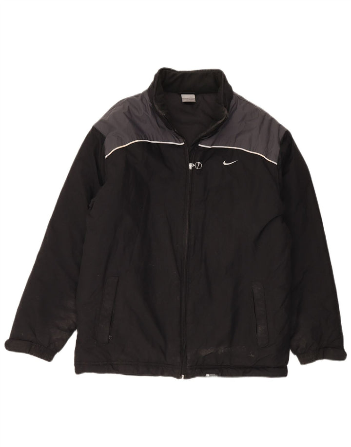 Jaqueta corta-vento Nike Boys 13-14 anos XL preto colorblock nylon