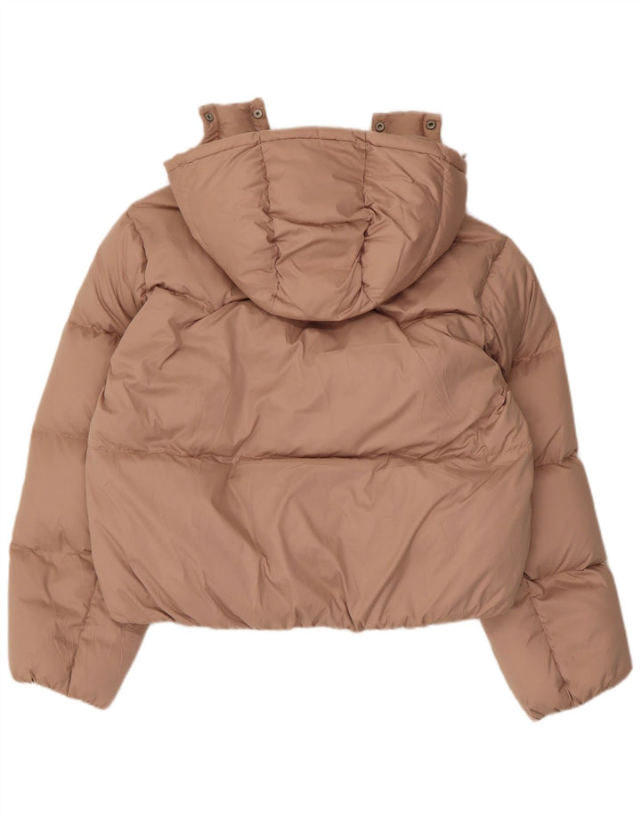 Jaqueta feminina acolchoada com capuz e capuz Levi's UK 10 pequena roxa poliéster