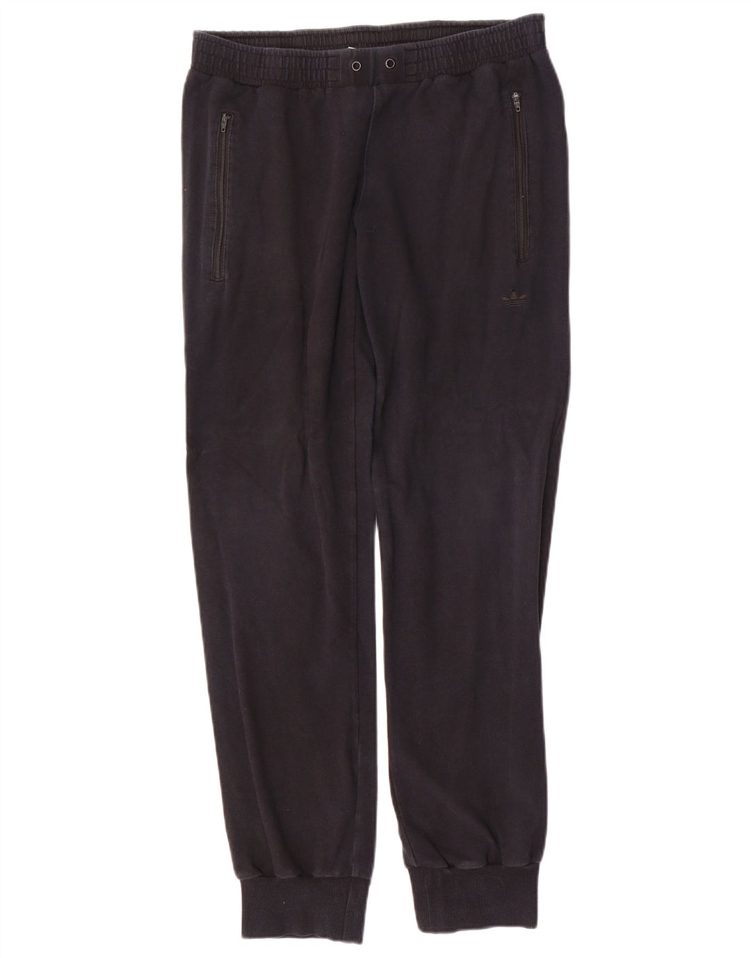 Adidas Mens Treino Calças Joggers Tamanho 38 Médio Algodão Preto