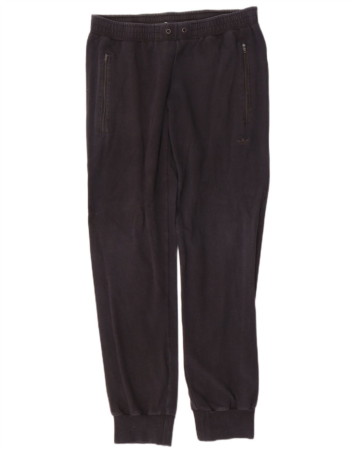 Adidas Mens Treino Calças Joggers Tamanho 38 Médio Algodão Preto
