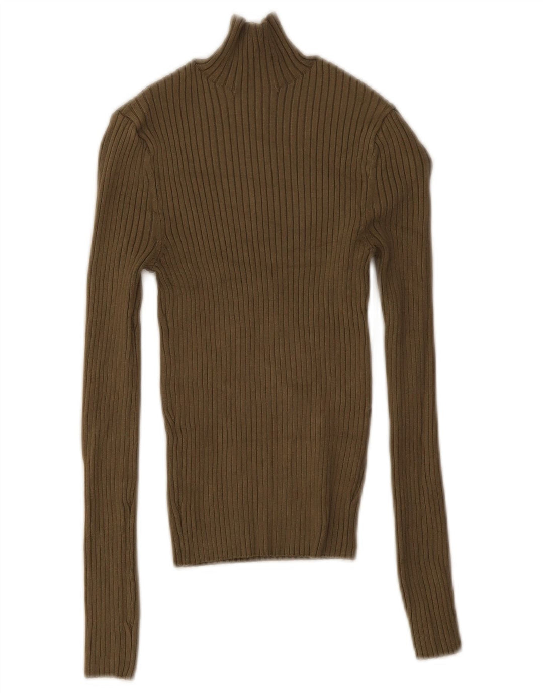 Zara Womens Crop Top UK 8 Small Khaki Viscose