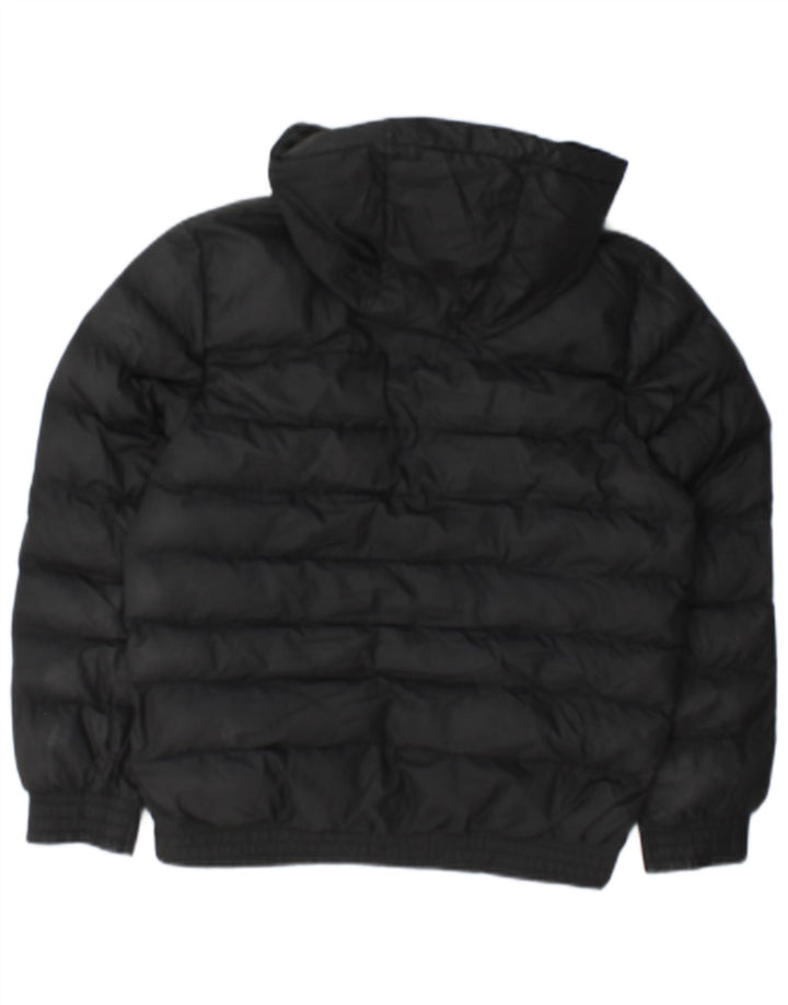 Jaqueta acolchoada com capuz Nike Boys 12-13 anos grande poliéster preto