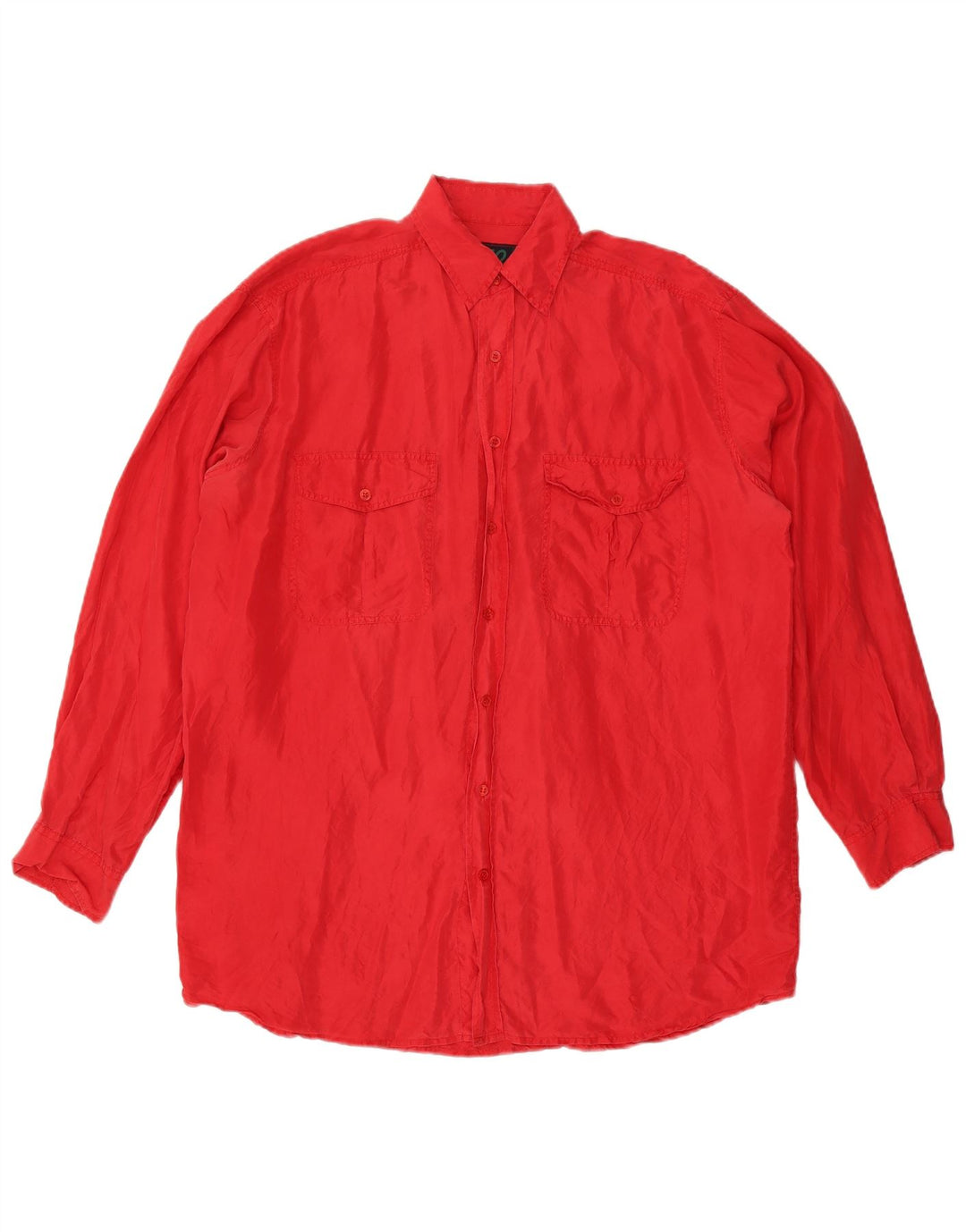 Camisa masculina VINTAGE seda vermelha média