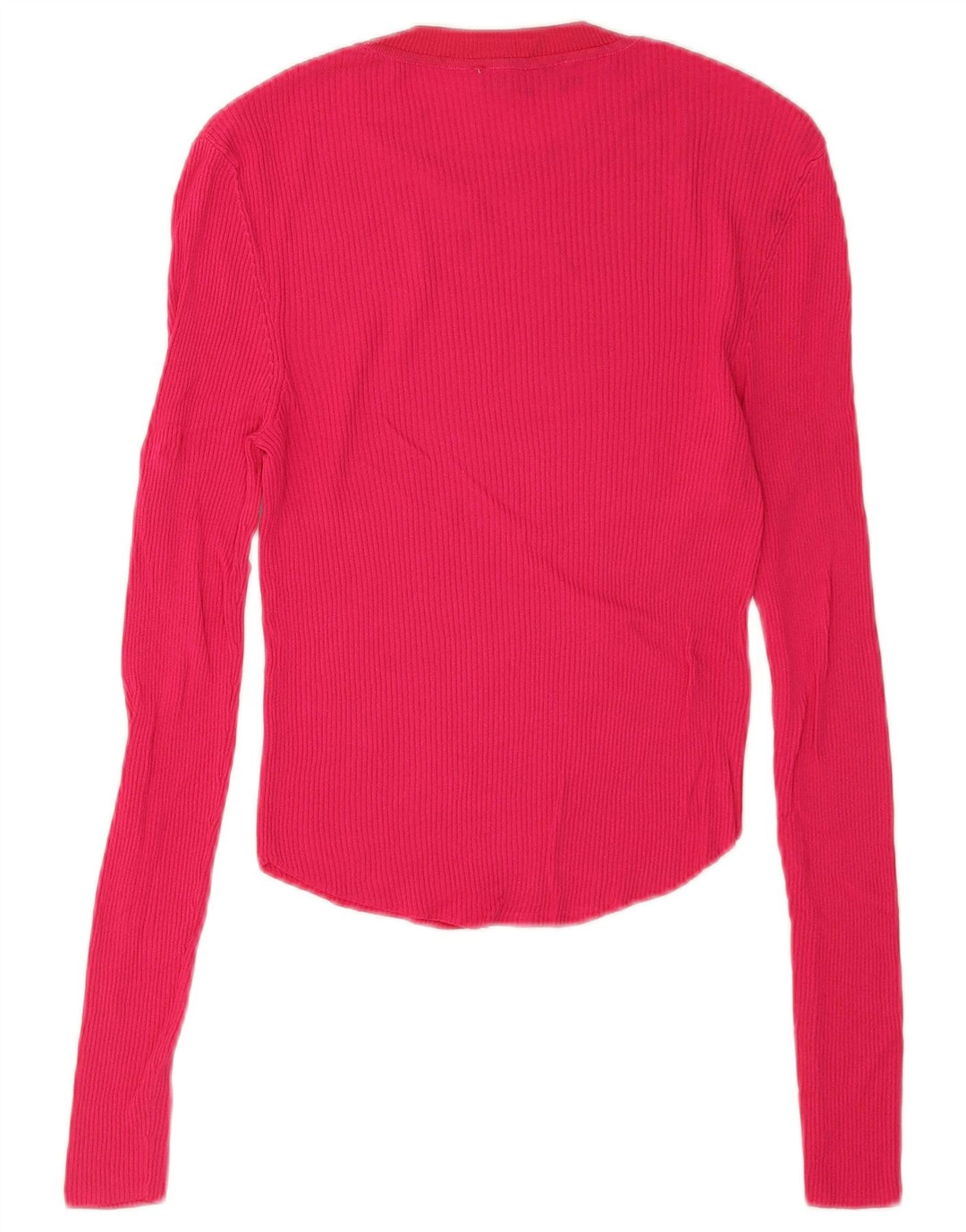 Top feminino Zara manga comprida UK 10 pequeno rosa