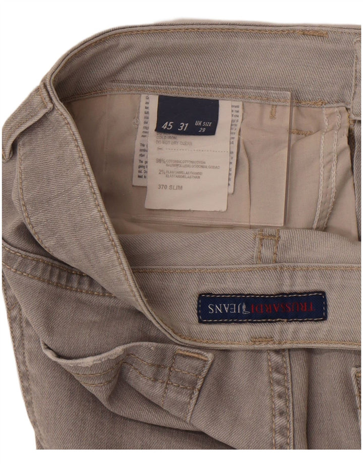 Trussardi Mens Slim Jeans W29 L30 Cinza Algodão