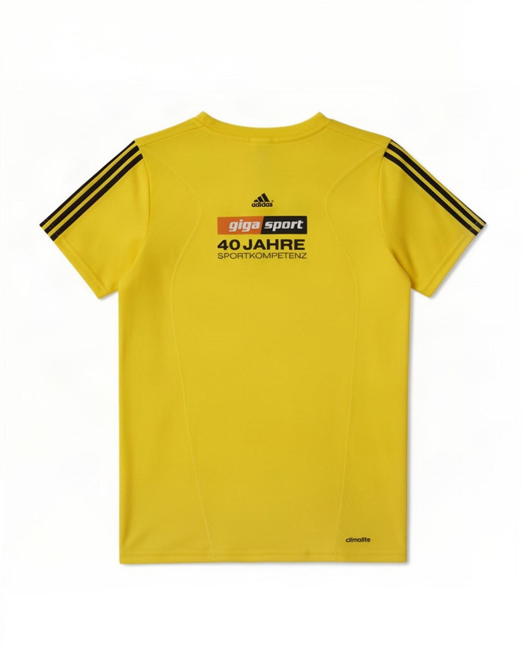 Adidas Womens Climalite Graphic T-Shirt Top UK 10 Pequeno Amarelo Poliéster