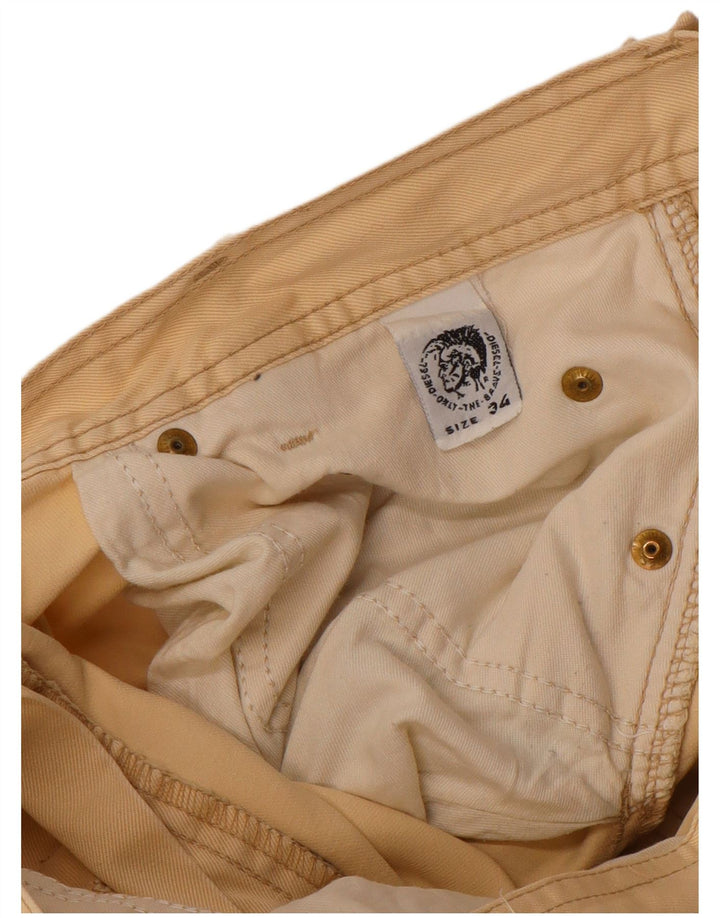 Calça casual reta masculina DIESEL W34 L33 algodão bege