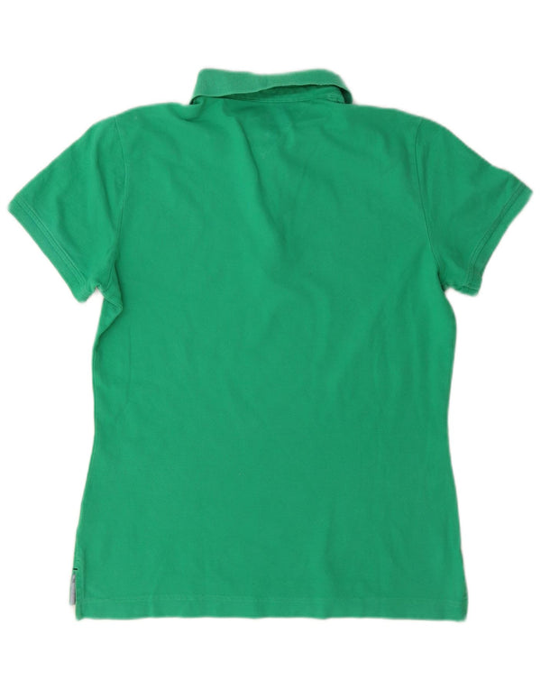 Camisa polo feminina Tommy Hilfiger Reino Unido 14 algodão verde médio