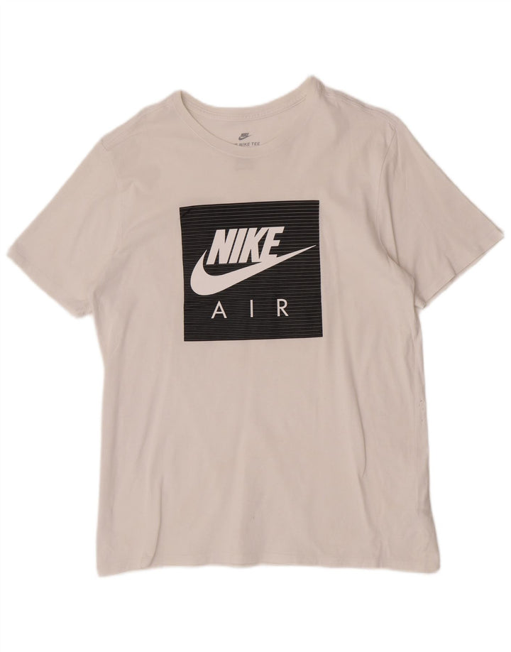 Camiseta Nike Masculina Athletic Cut Graphic Top Grande Algodão Branco