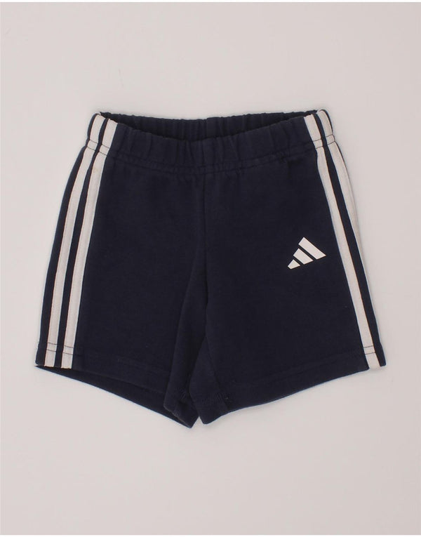 Shorts esportivos Adidas para meninos de 9 a 12 meses algodão azul marinho