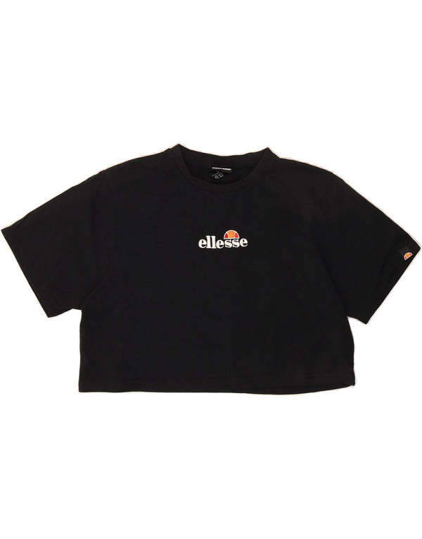Camiseta feminina ELLESSE com estampa gráfica UK 14 grande preta