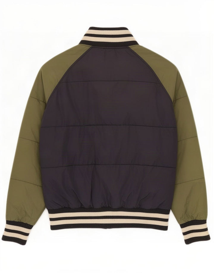 Jaqueta acolchoada gráfica Zara Boys 13-14 anos Azul marinho médio Colourblock