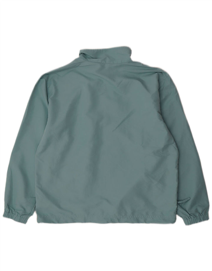 IZOD Mens Zip Neck Pulôver Treino Top Poliéster Azul Médio