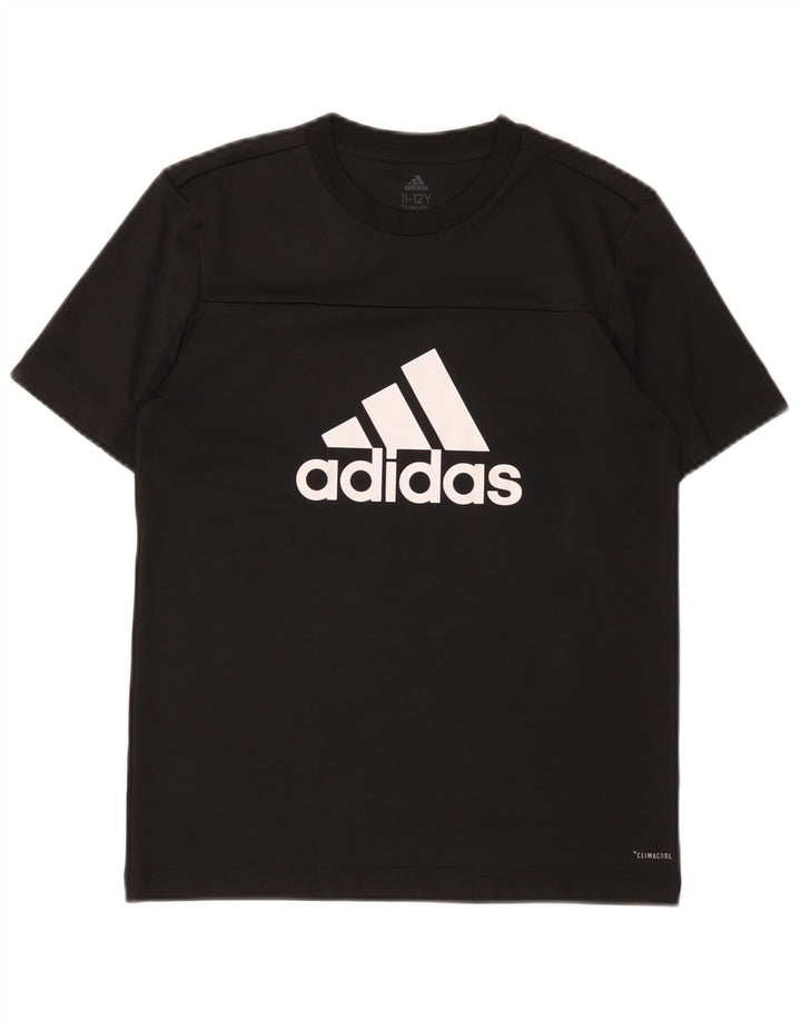 Camiseta Adidas Boys Climacool Graphic Top 11-12 Anos Preto Poliéster