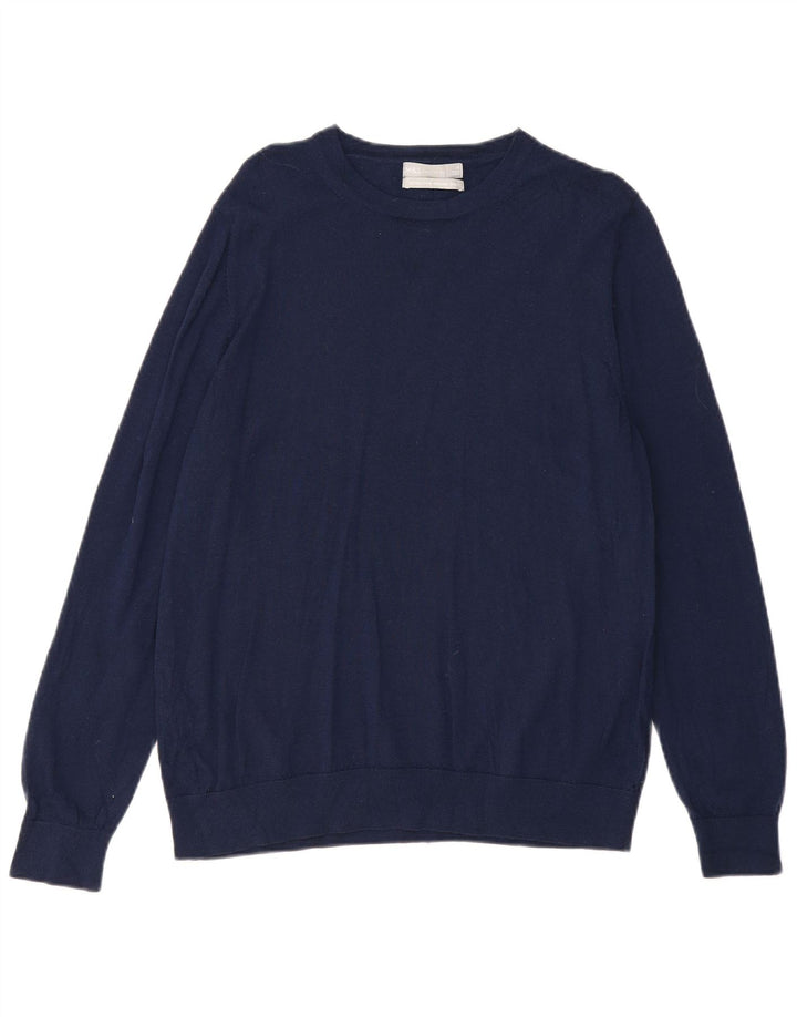 Suéter feminino MARKS & SPENCER com gola canoa Reino Unido 18 XL azul marinho