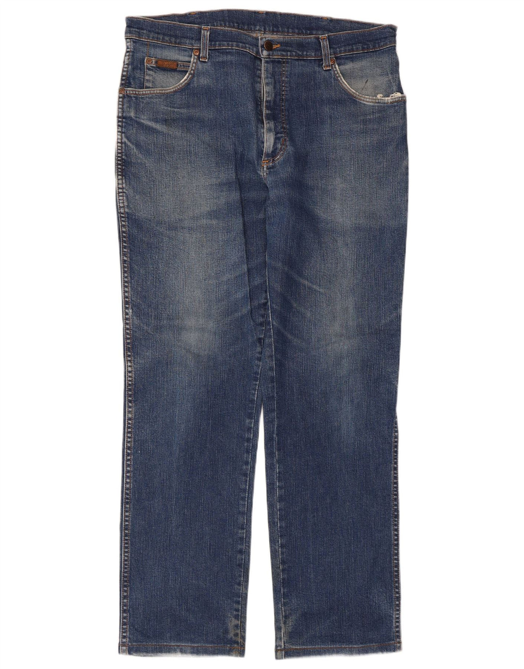 Wrangler Masculino Texas Straight Jeans W38 L32 Azul Algodão