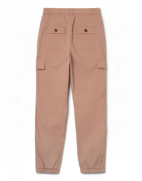 Calça cargo feminina de cintura alta Marks & Spencer Reino Unido 10 pequena W28 L29 rosa