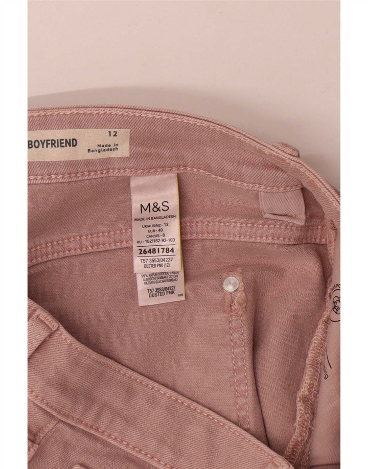 Shorts jeans feminino Marks & Spencer UK 12 médio W30 algodão rosa