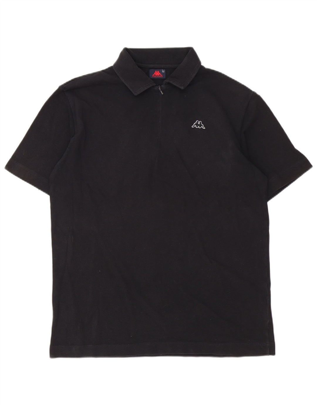 Camisa polo masculina Kappa grande algodão preto