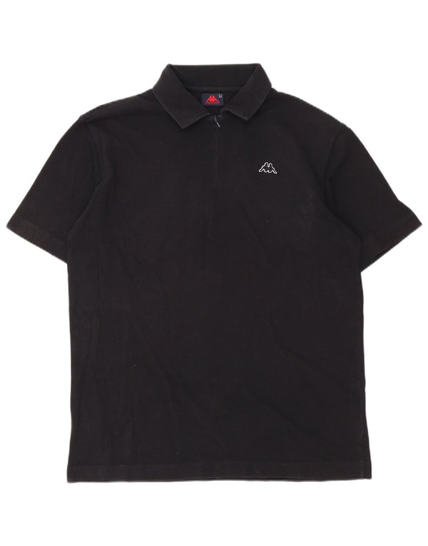 Camisa polo masculina Kappa grande algodão preto