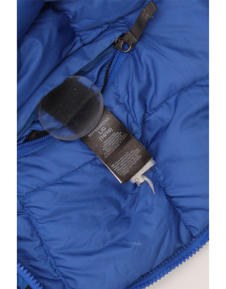 Jaqueta acolchoada reversível com capuz The North Face Boys 12-13 anos grande azul