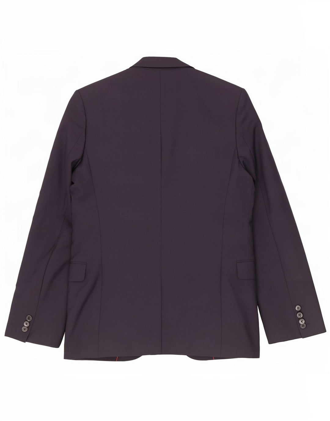 Jaqueta blazer masculina de 2 botões Hugo Boss US 36 pequena lã virgem azul marinho