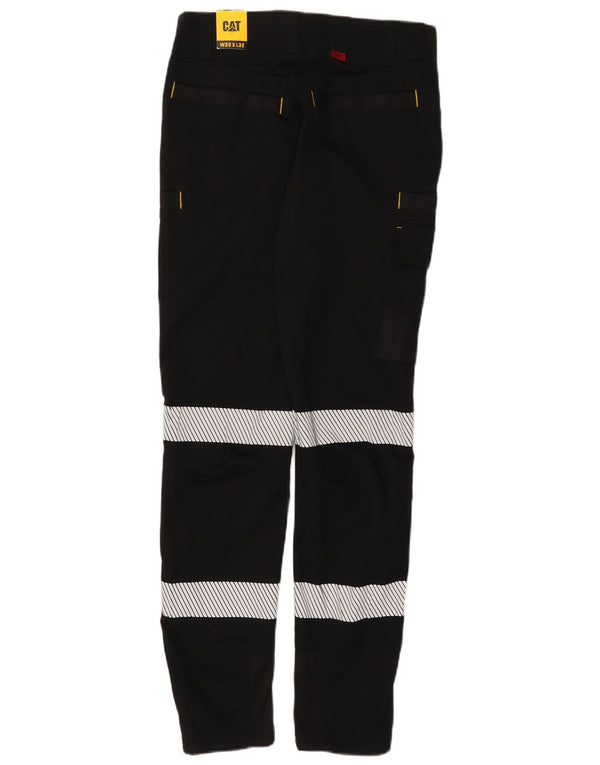 Calça cargo reta masculina CAT W30 L32 algodão colorblock preto