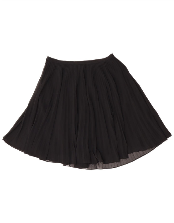 Mini saia evasê feminina French Connection Reino Unido 12 médio W26 preta