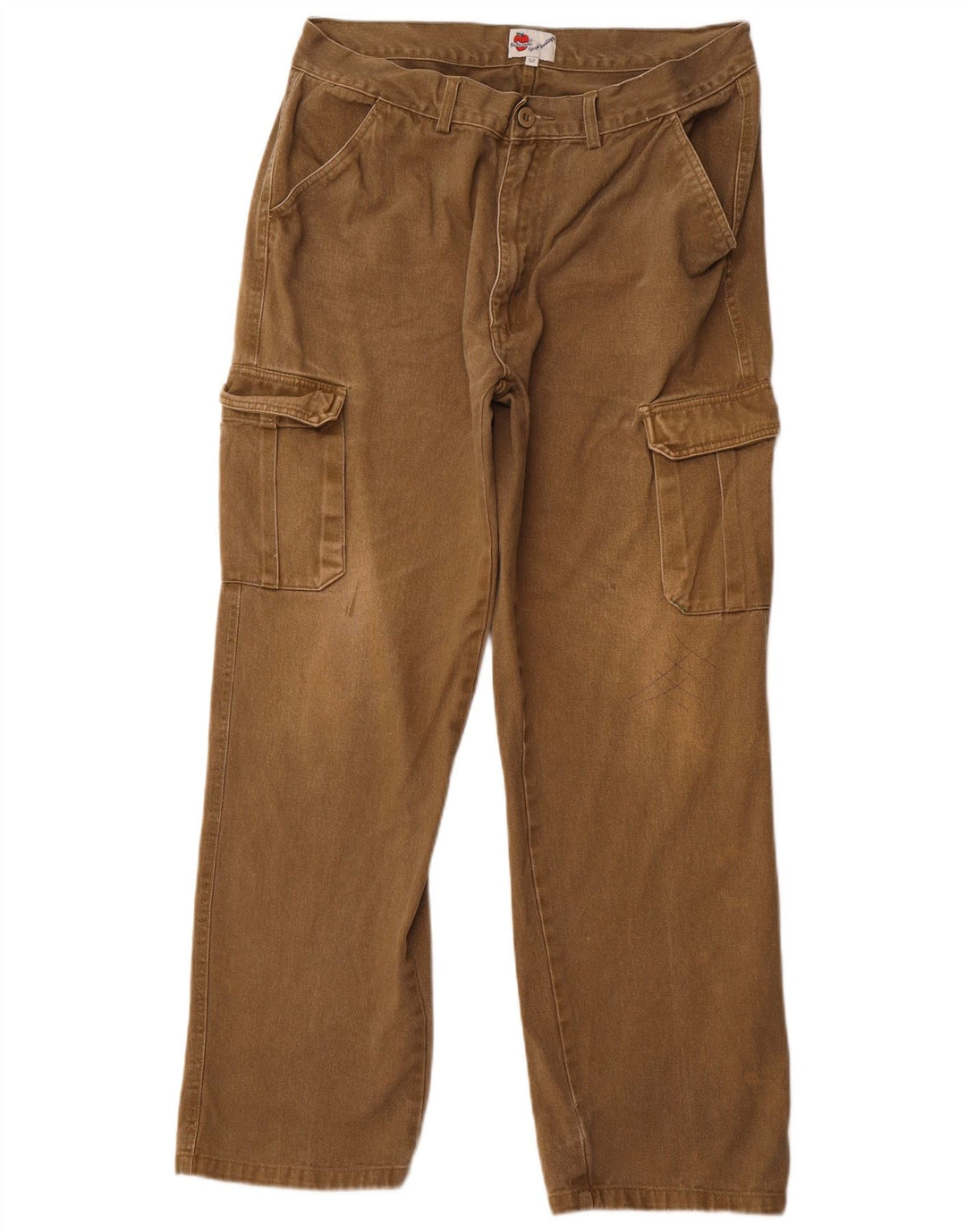 Calça cargo masculina VINTAGE reta EU 52 XL W36 L30 algodão cáqui