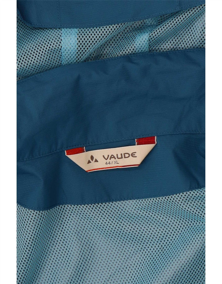 Casaco de chuva feminino Vaude com capuz EU 44 XL azul