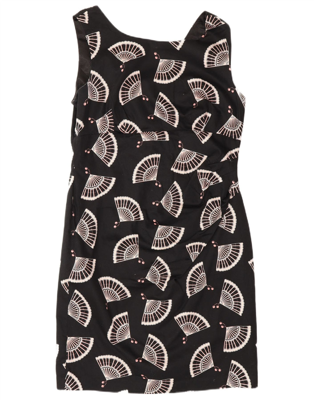 Vestido feminino Oasis com bainha sem mangas com padrão abstrato Reino Unido 16 grande preto