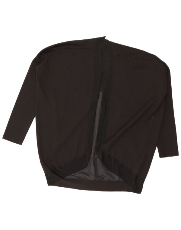 Zara Cardigan Feminino Manga 3/4 UK 8 Pequeno Preto