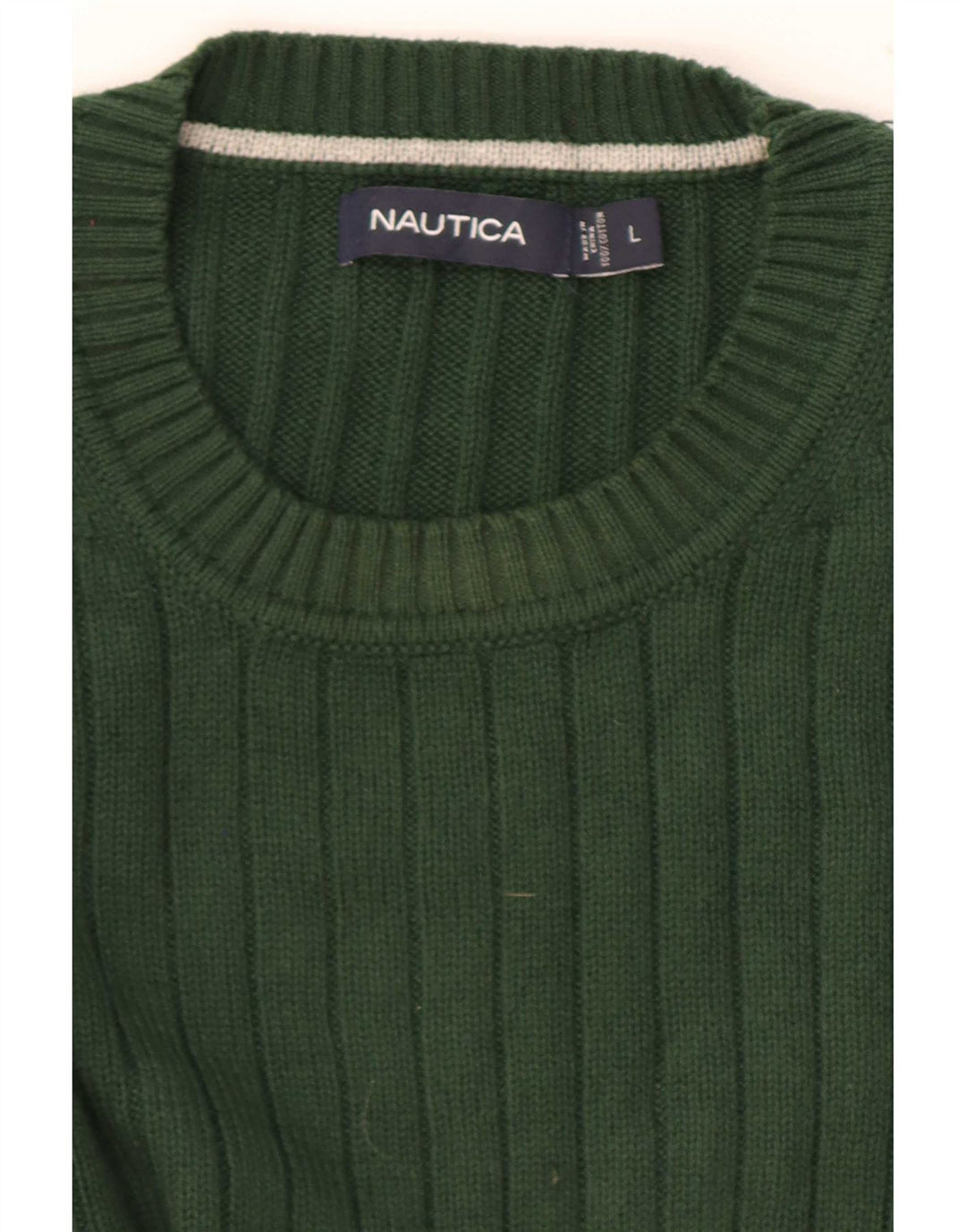Suéter masculino Nautica com gola redonda grande verde