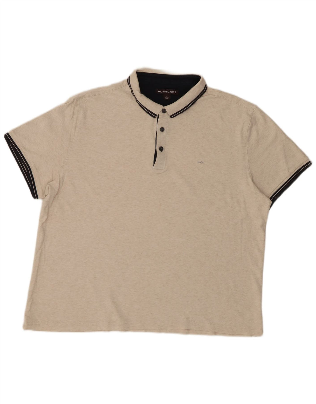 Camisa polo masculina MICHAEL KORS grande bege manchada