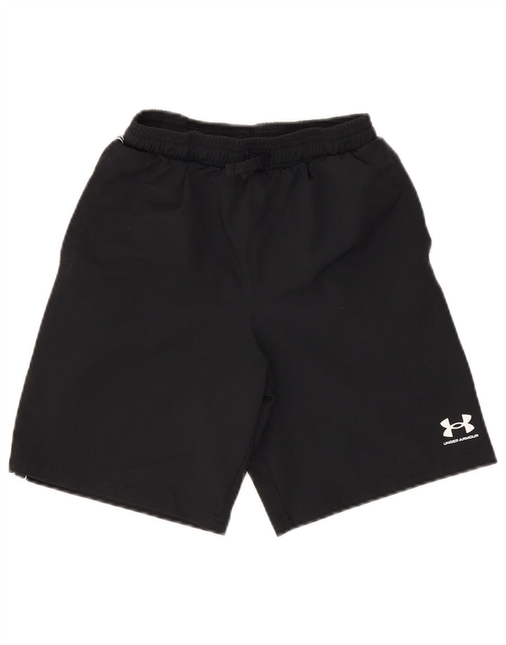 Shorts esportivos masculinos Under Armour 9-10 anos poliéster preto médio
