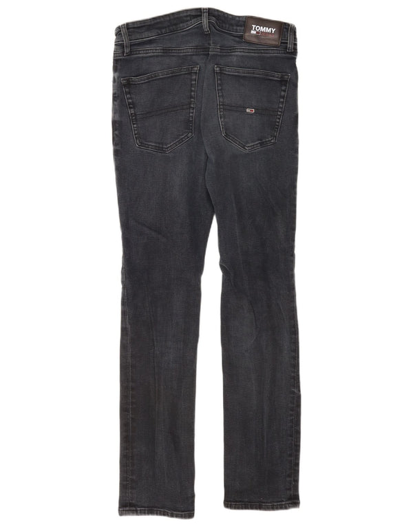 Tommy Hilfiger Masculino Slim Jeans W32 L32 Cinza Algodão
