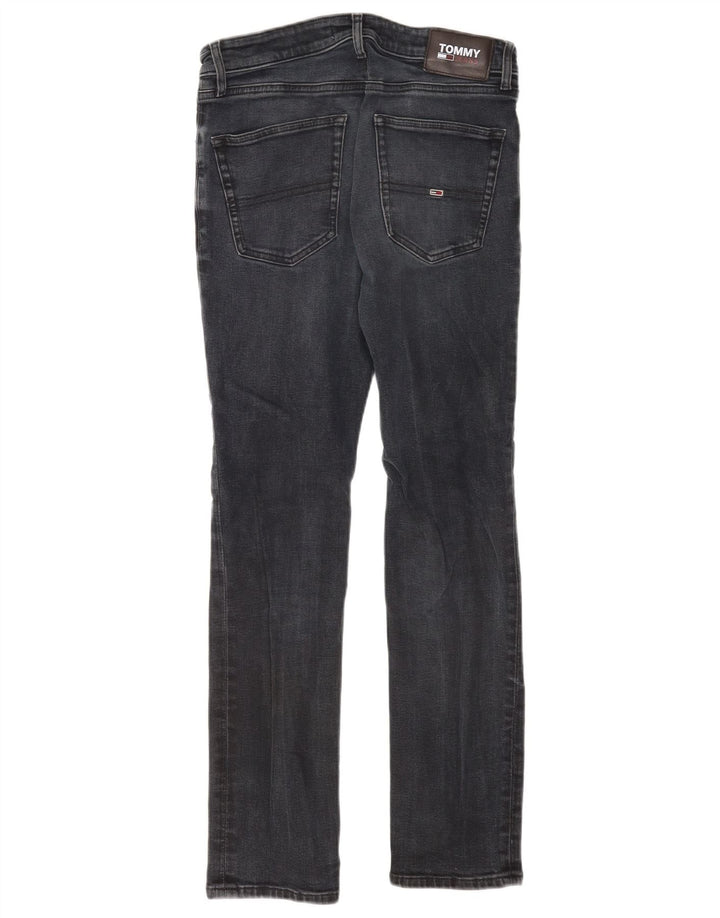 Tommy Hilfiger Masculino Slim Jeans W32 L32 Cinza Algodão