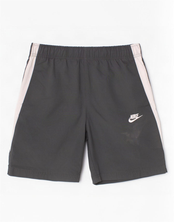 Shorts esportivos Nike Boys 12-13 anos grande cinza colorblock poliéster