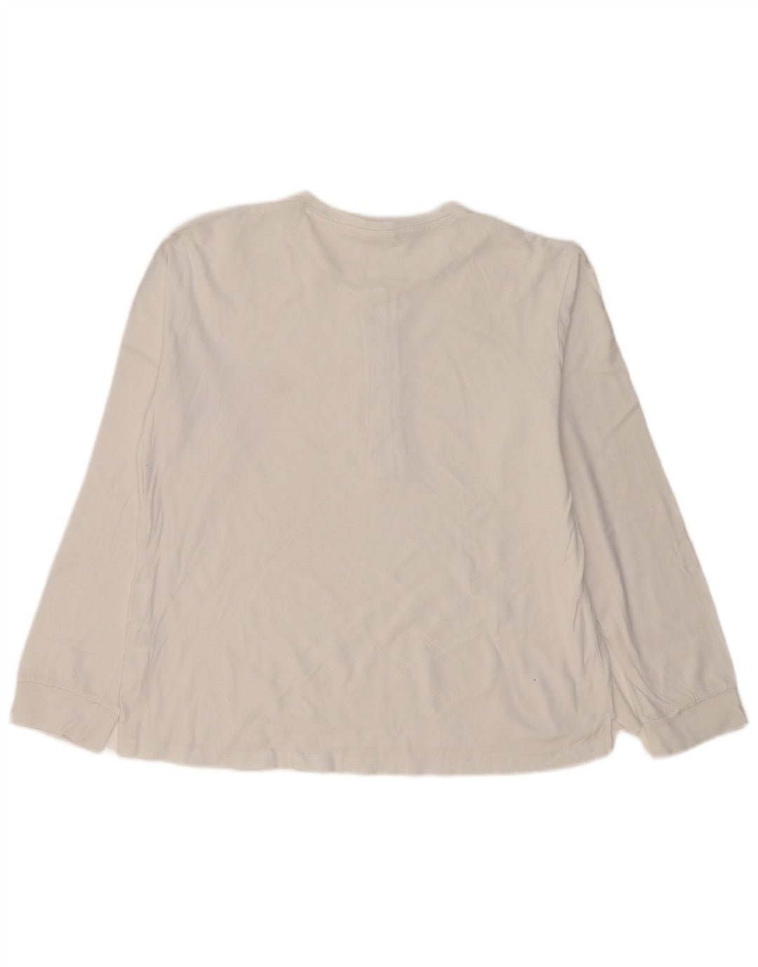 Top feminino Lotto manga comprida UK 16 grande algodão branco